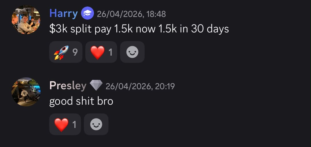 Student result shared in the community chat