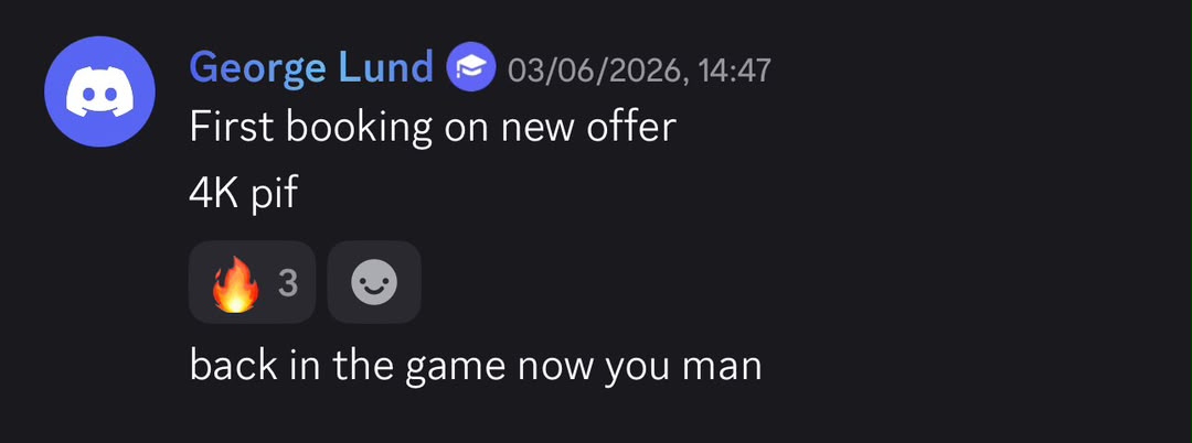 Student result shared in the community chat