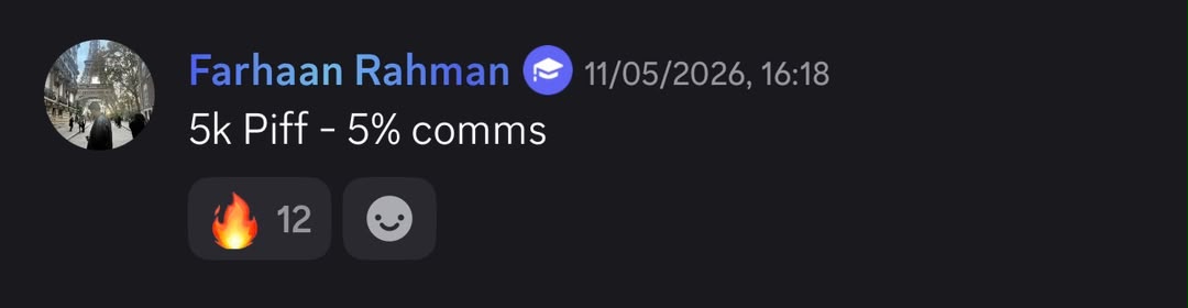 Student result shared in the community chat