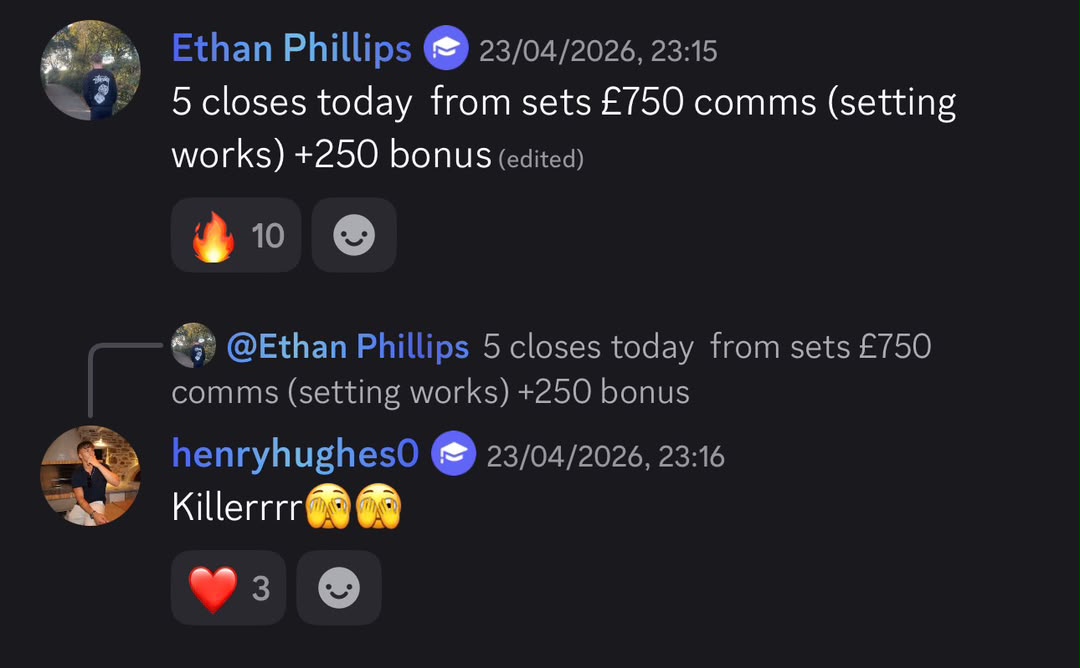 Student result shared in the community chat