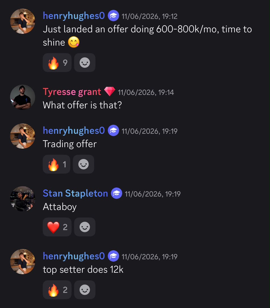 Student result shared in the community chat