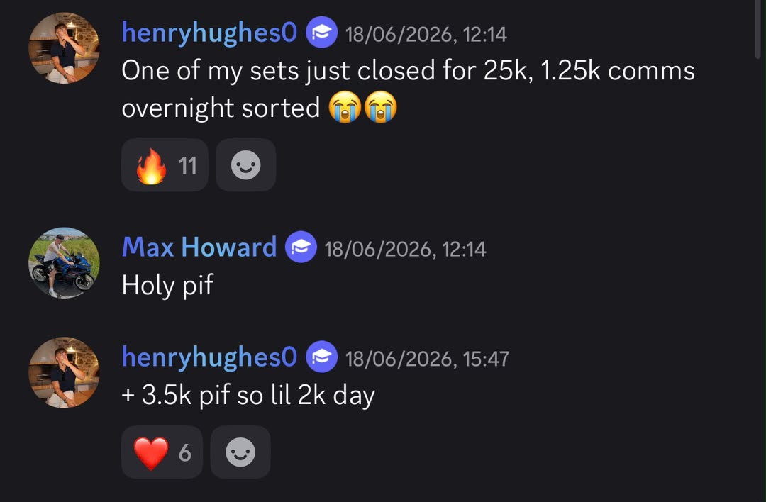 Student result shared in the community chat
