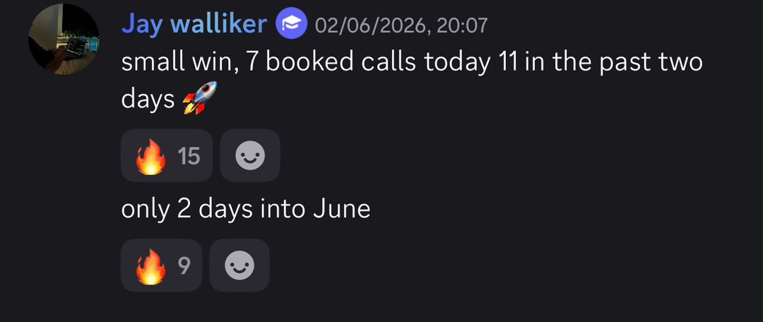 Student result shared in the community chat