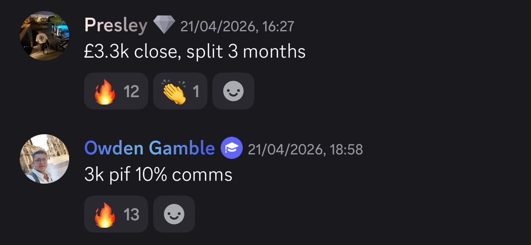 Student result shared in the community chat